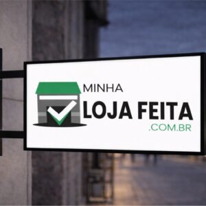 Painel bandeira DUPLA FACE EM ACRÍLICO LUMINOSO RETANGULAR 100x50cm